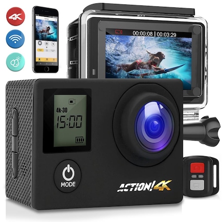 Serenelife 4K Wifi Action Cam Dual Screen, SL4KDSBK SL4KDSBK
